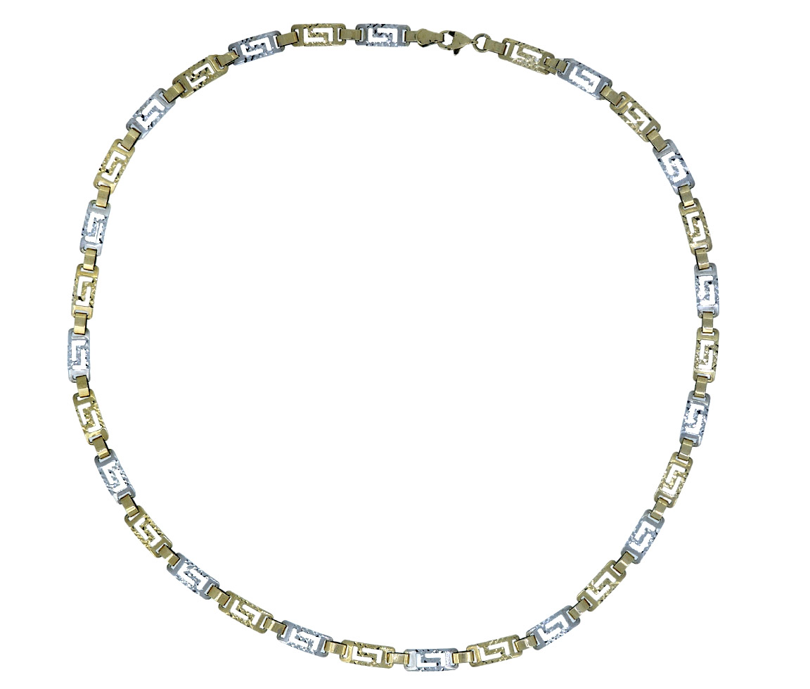 COLLIER STYLE VERSACE AJOURÉ EN OR 2 TONS - AL COL01 - BIJOUX D'IMPORTATION COLLIER STYLE VERSACE AJOURÉ EN OR 2 TONS - AL COL01 - BIJOUX D'IMPORTATION