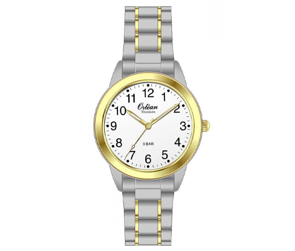 MONTRE HOMME ORLEAN EN TITANE/PVD OR 2 TONS - BA ME3624 - ORLEAN MONTRE HOMME ORLEAN EN TITANE/PVD OR 2 TONS - BA ME3624 - ORLEAN