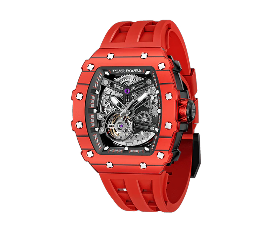 MONTRE TSAR BOMBA AUTOMATIQUE EN ACIER ET FIBRE DE CARBONE - IG TB8208CF07 - TSAR BOMBA MONTRE TSAR BOMBA AUTOMATIQUE EN ACIER ET FIBRE DE CARBONE - IG TB8208CF07 - TSAR BOMBA