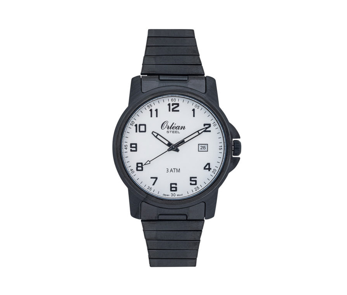 MONTRE ORLEAN EN ACIER/PVD NOIR - BA ME3234X - ORLEAN MONTRE ORLEAN EN ACIER/PVD NOIR - BA ME3234X - ORLEAN