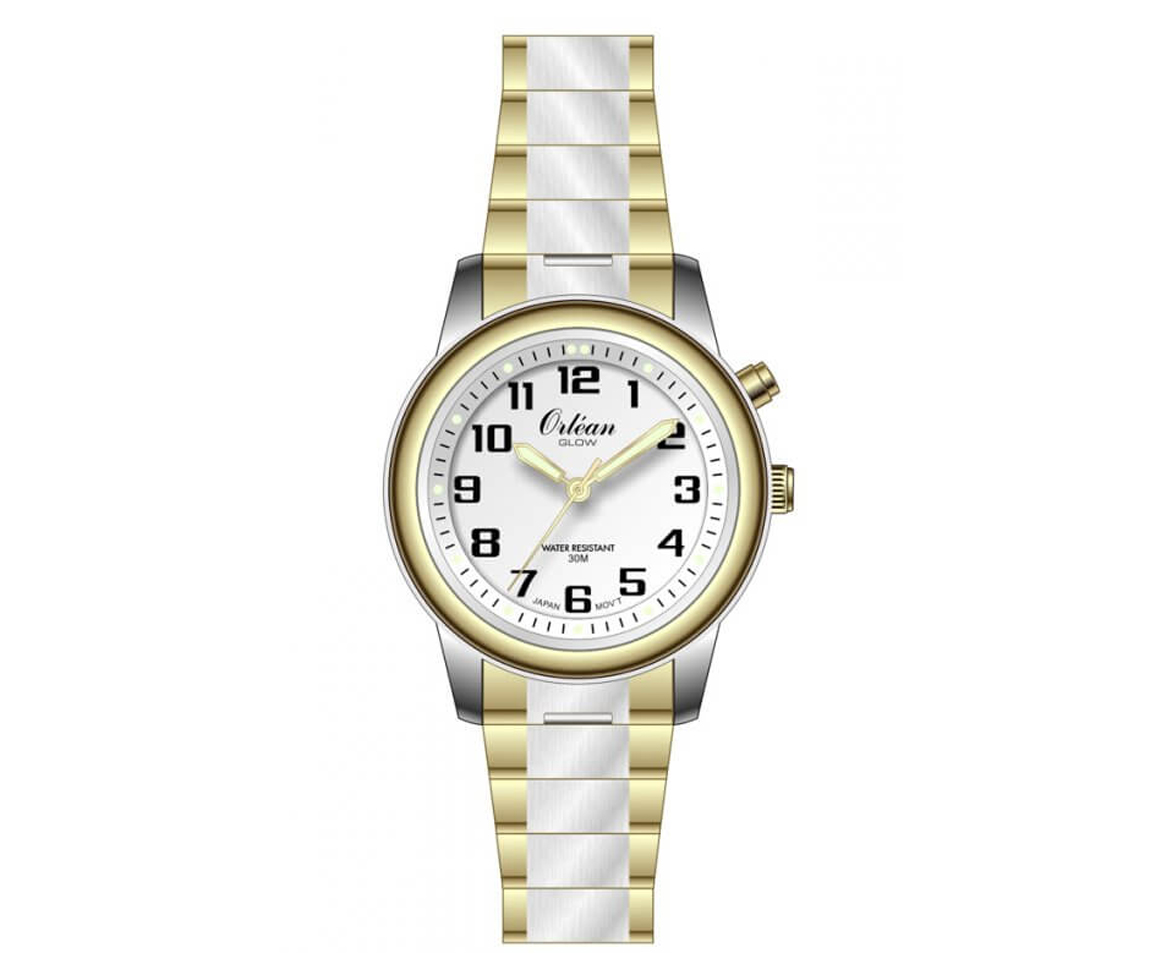 MONTRE ORLEAN EN ACIER/PVD OR 2 TONS - BA ME3646 - ORLEAN MONTRE ORLEAN EN ACIER/PVD OR 2 TONS - BA ME3646 - ORLEAN