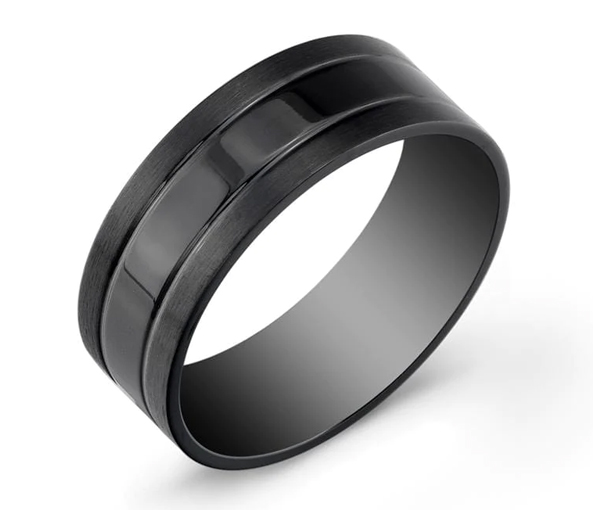 JONC EN ACIER/PVD NOIR - IG SMR17/8 - ITALGEM JONC EN ACIER/PVD NOIR - IG SMR17/8 - ITALGEM