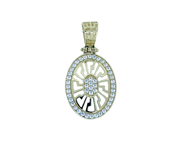 PENDENTIF À MOTIF VERSACE EN OR SERTI DE CUBIQUES ZIRCONIAS - MB PENVER06 - BIJOUX D'IMPORTATION PENDENTIF À MOTIF VERSACE EN OR SERTI DE CUBIQUES ZIRCONIAS - MB PENVER06 - BIJOUX D'IMPORTATION