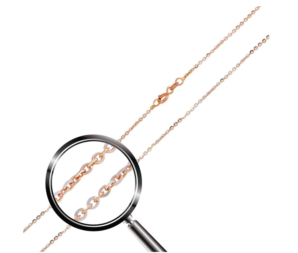 CHAINE EN ARGENT/PVD OR ROSE À MAILLE ROLO TAILLÉE DIAMANT - SP CH177RGP20 - BIJOUX D'IMPORTATION CHAINE EN ARGENT/PVD OR ROSE À MAILLE ROLO TAILLÉE DIAMANT - SP CH177RGP20 - BIJOUX D'IMPORTATION