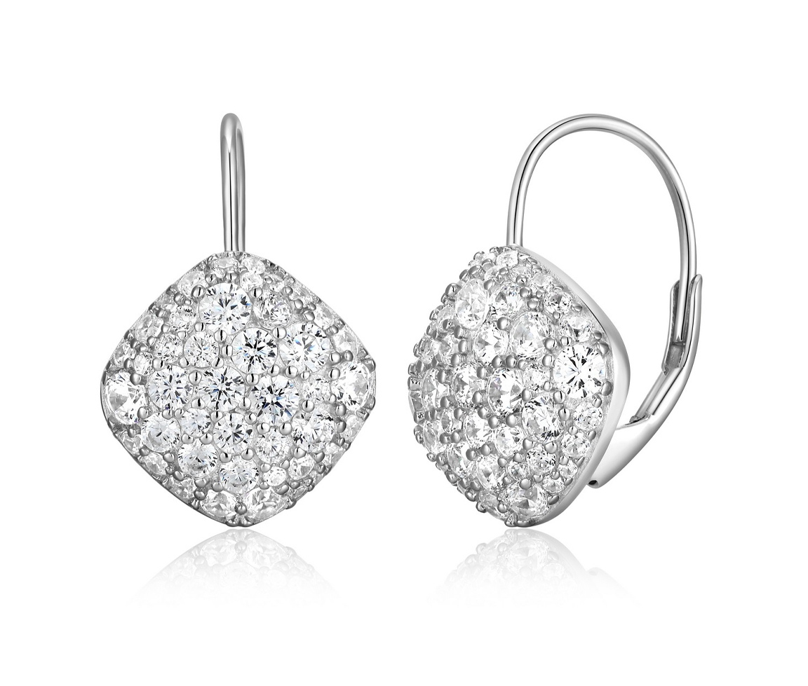 BOUCLES ELLE LOSANGES À PAVÉ DE CUBIQUES ZIRCONIAS AVEC ATTACHES FRANÇAISES - PJ R2LCRE00ZZ - ELLE BOUCLES ELLE LOSANGES À PAVÉ DE CUBIQUES ZIRCONIAS AVEC ATTACHES FRANÇAISES - PJ R2LCRE00ZZ - ELLE