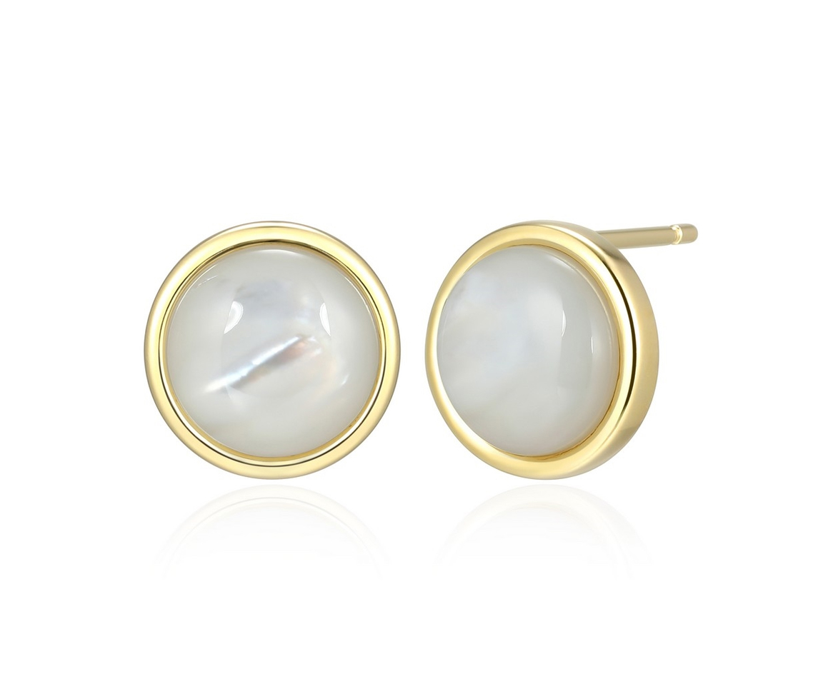 BOUCLES ELLE EN ARGENT/PVD OR SERTIES DE NACRE DE PERLE BLANCHE - PJ 32LCV6A958 - ELLE BOUCLES ELLE EN ARGENT/PVD OR SERTIES DE NACRE DE PERLE BLANCHE - PJ 32LCV6A958 - ELLE