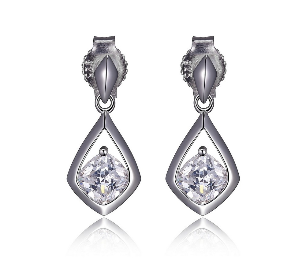 BOUCLES ELLE EN ARGENT RHODIÉ SERTIES DE CUBIQUES ZIRCONIAS - PJ R2LC5B0058 - ELLE BOUCLES ELLE EN ARGENT RHODIÉ SERTIES DE CUBIQUES ZIRCONIAS - PJ R2LC5B0058 - ELLE