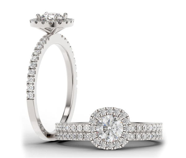 ÉTINCELANTE BAGUE EN OR 14K BLANC SERTIE D'UN DIAMANT DE LABORATOIRE ET DE DIAMANTS - ML FDC481W100 - MALO ÉTINCELANTE BAGUE EN OR 14K BLANC SERTIE D'UN DIAMANT DE LABORATOIRE ET DE DIAMANTS - ML FDC481W100 - MALO