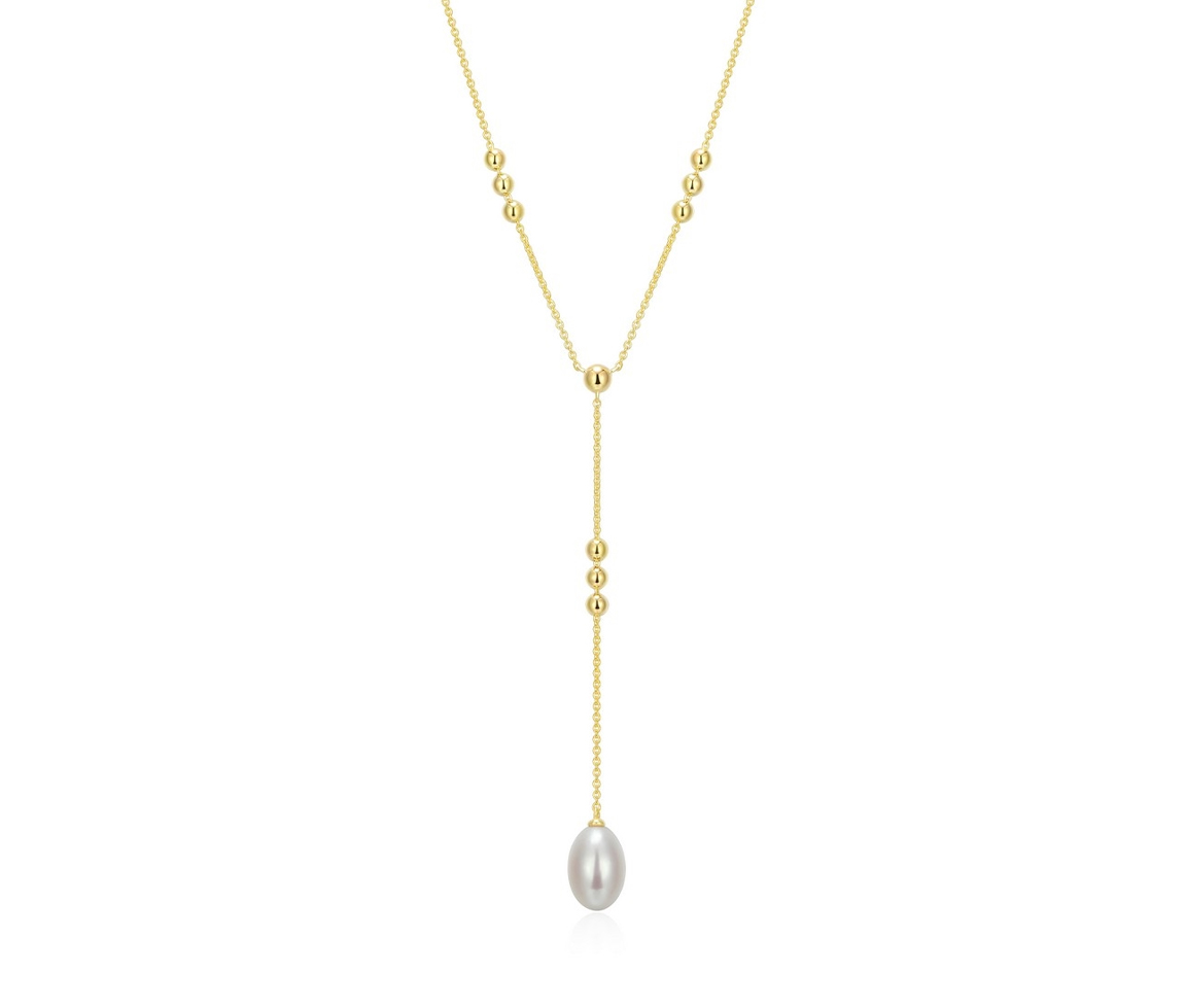 COLLIER EN ARGENT/PVD OR SERTI D'UNE PERLE EAU DOUCE - PJ 30LC054546 - ELLE COLLIER EN ARGENT/PVD OR SERTI D'UNE PERLE EAU DOUCE - PJ 30LC054546 - ELLE