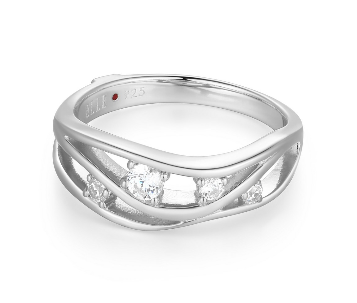 BAGUE EN ARGENT RHODIÉ VAGUE DE CUBIQUES ZIRCONIAS - PJ R4LAKH00AC - ELLE BAGUE EN ARGENT RHODIÉ VAGUE DE CUBIQUES ZIRCONIAS - PJ R4LAKH00AC - ELLE