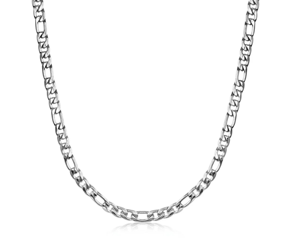 CHAINE EN ACIER TAILLE DIAMANT À MAILLE FIGARO - IG SN32/22 - ITALGEM CHAINE EN ACIER TAILLE DIAMANT À MAILLE FIGARO - IG SN32/22 - ITALGEM