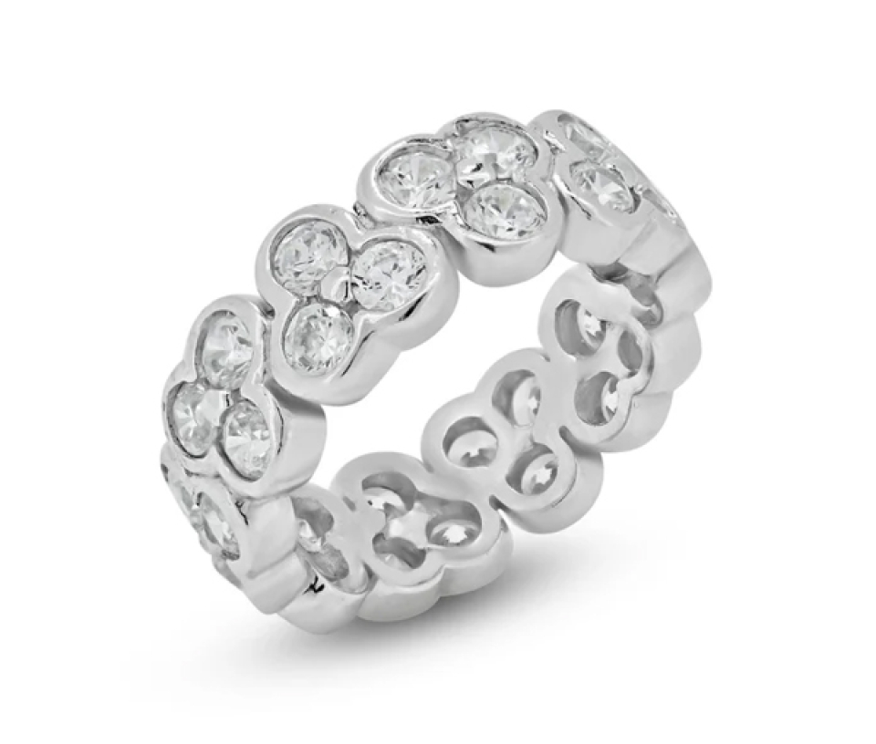 BAGUE EN ARGENT RHODIÉ SERTIE DE CUBIQUES ZIRCONIAS - SP STR00245/6 - BIJOUX D'IMPORTATION BAGUE EN ARGENT RHODIÉ SERTIE DE CUBIQUES ZIRCONIAS - SP STR00245/6 - BIJOUX D'IMPORTATION