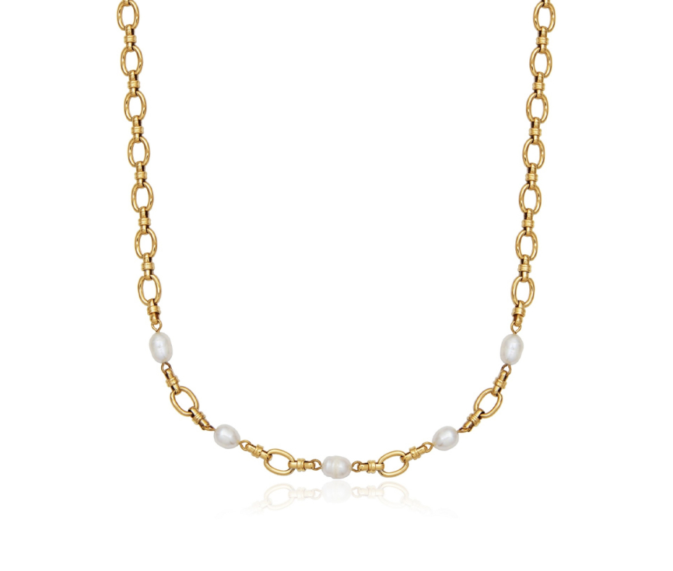 COLLIER EN ACIER/PVD OR SERTI DE PERLES D'EAU DOUCE - PJ T0XH960218 - STEELX COLLIER EN ACIER/PVD OR SERTI DE PERLES D'EAU DOUCE - PJ T0XH960218 - STEELX