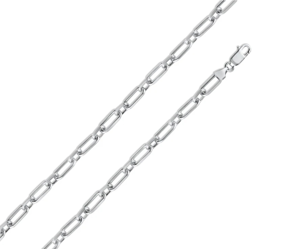 CHAINE PAPERCLIP/ROLO EN ARGENT RHODIÉ - SP CH541RH - BIJOUX D'IMPORTATION CHAINE PAPERCLIP/ROLO EN ARGENT RHODIÉ - SP CH541RH - BIJOUX D'IMPORTATION