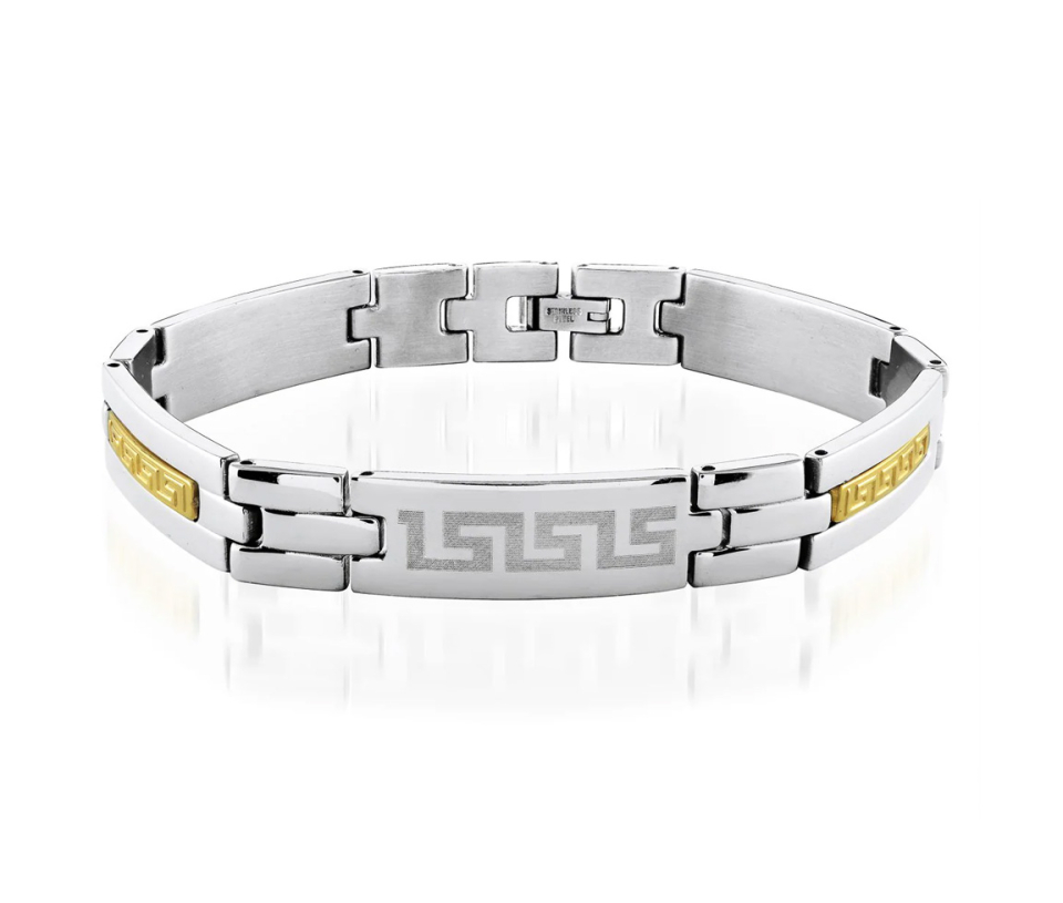 BRACELET EN ACIER/PVD OR 2 TONS À MOTIF VERSACE - IG 1102B/2L - ITALGEM BRACELET EN ACIER/PVD OR 2 TONS À MOTIF VERSACE - IG 1102B/2L - ITALGEM