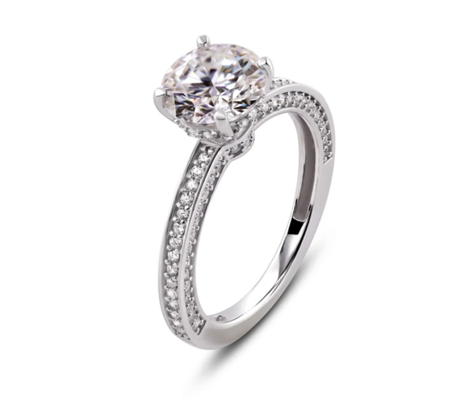 BAGUE EN ARGEENT RRHODIÉ SERTIE DE MOISSANITES - SP MGMR000095 - BIJOUX D'IMPORTATION BAGUE EN ARGEENT RRHODIÉ SERTIE DE MOISSANITES - SP MGMR000095 - BIJOUX D'IMPORTATION