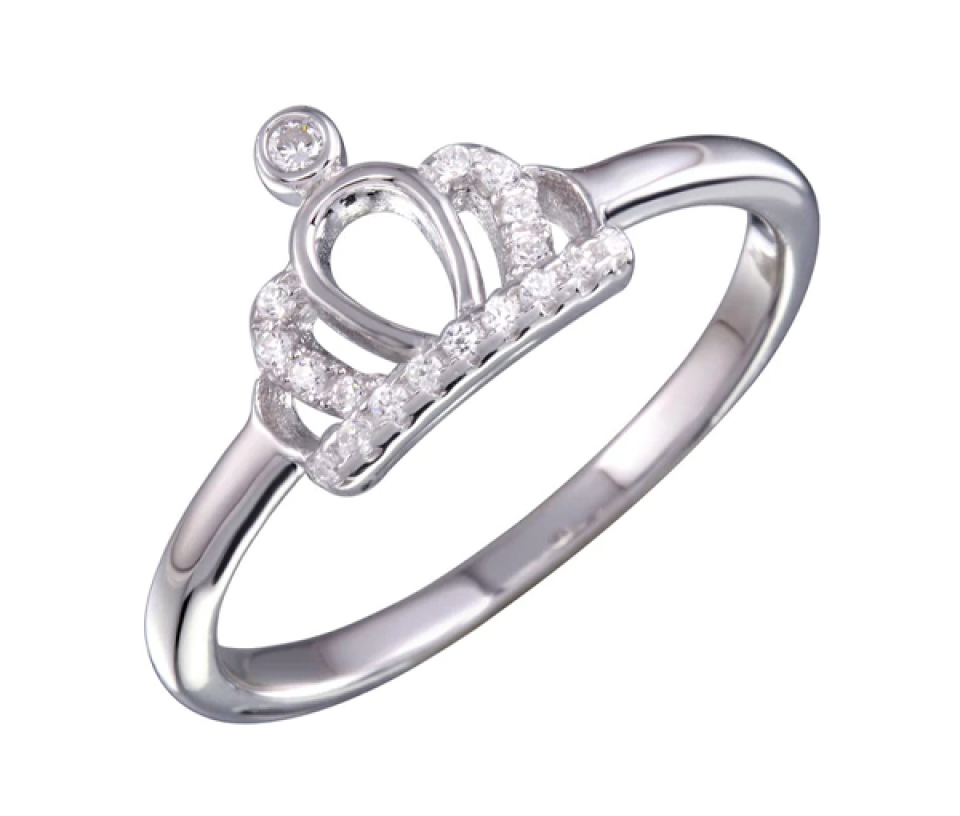 JOLIE BAGUE EN ARGENT RHODIÉ STYLE COURONNE SERTIE DE CUBIQUES ZIRCONIAS - SP BGR01158/5 - BIJOUX D'IMPORTATION JOLIE BAGUE EN ARGENT RHODIÉ STYLE COURONNE SERTIE DE CUBIQUES ZIRCONIAS - SP BGR01158/5 - BIJOUX D'IMPORTATION