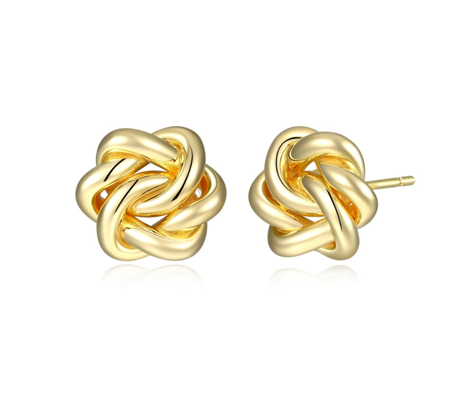 BOUCLES ELLE NOEUD ÉTERNEL EN ARGENT/PVD OR BOUCLES ELLE NOEUD ÉTERNEL EN ARGENT/PVD OR