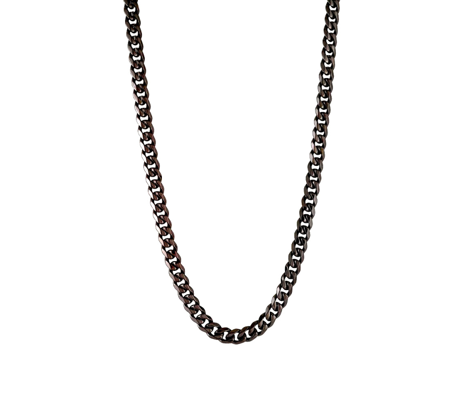CHAINE EN ACIER/PVD NOIR À MAILLE GOURMETTE - IG SGN12/24 - ITALGEM CHAINE EN ACIER/PVD NOIR À MAILLE GOURMETTE - IG SGN12/24 - ITALGEM