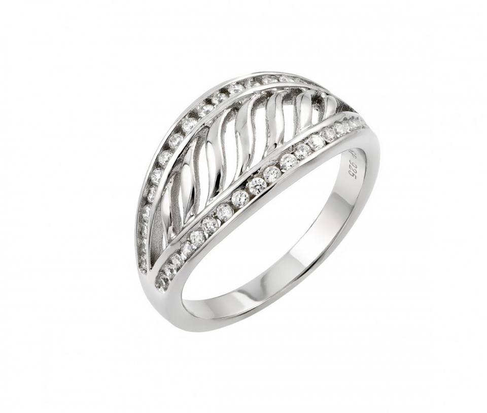 BAGUE FILIGRANE EN ARGENT RHODIÉ SERTIE DE CUBIQUES ZIRCONIAS - SP STR00963/6 - BIJOUX D'IMPORTATION BAGUE FILIGRANE EN ARGENT RHODIÉ SERTIE DE CUBIQUES ZIRCONIAS - SP STR00963/6 - BIJOUX D'IMPORTATION
