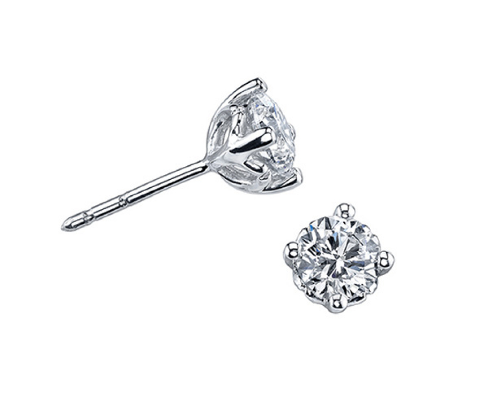 BOUCLES EN OR 14K BLANC SERTIES DE DIAMANTS CANADIENS - CR AM271W20 - BIJOUX CANADIEN BOUCLES EN OR 14K BLANC SERTIES DE DIAMANTS CANADIENS - CR AM271W20 - BIJOUX CANADIEN