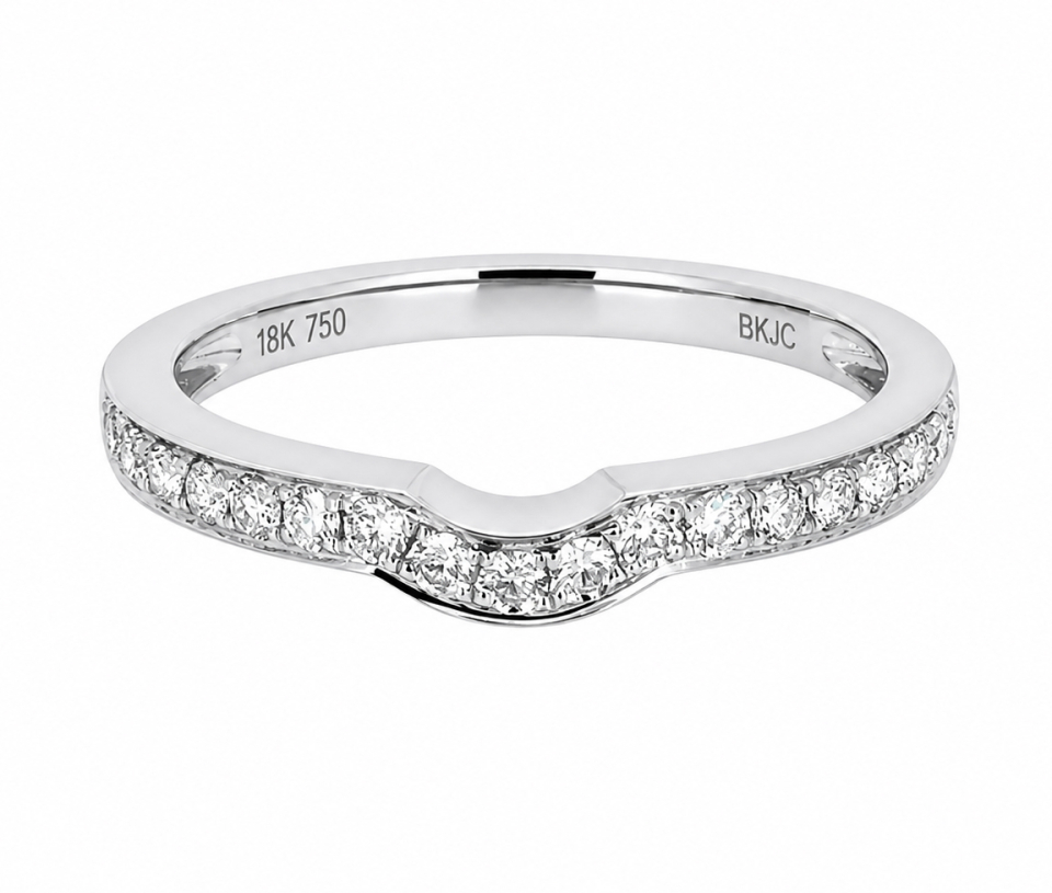JONC CONTOUR EN OR BLANC AVEC DIAMANTS JONC CONTOUR EN OR BLANC AVEC DIAMANTS