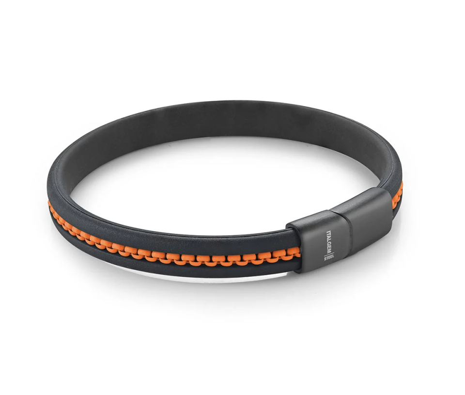 BRACELET EN SILICONE AVEC INSERTION CHAINE EN ACIER BRACELET EN SILICONE AVEC INSERTION CHAINE EN ACIER