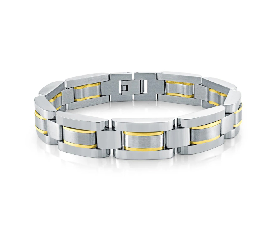 BRACELET EN ACIER/PVD OR 2 TONS - IG SMB578 - ITALGEM BRACELET EN ACIER/PVD OR 2 TONS - IG SMB578 - ITALGEM