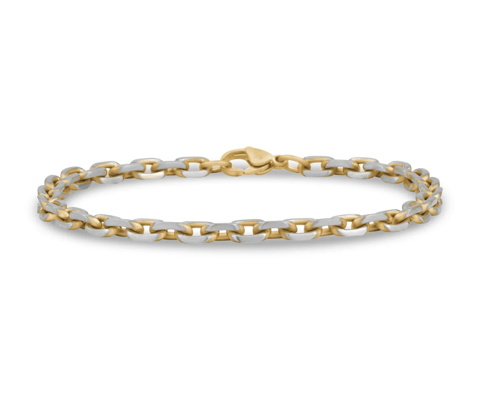BRACELET EN ACIER/PVD OR 2 TONS À MAILLON D'ANCRAGE - AZ ASB335/08 - AREZZO BRACELET EN ACIER/PVD OR 2 TONS À MAILLON D'ANCRAGE - AZ ASB335/08 - AREZZO