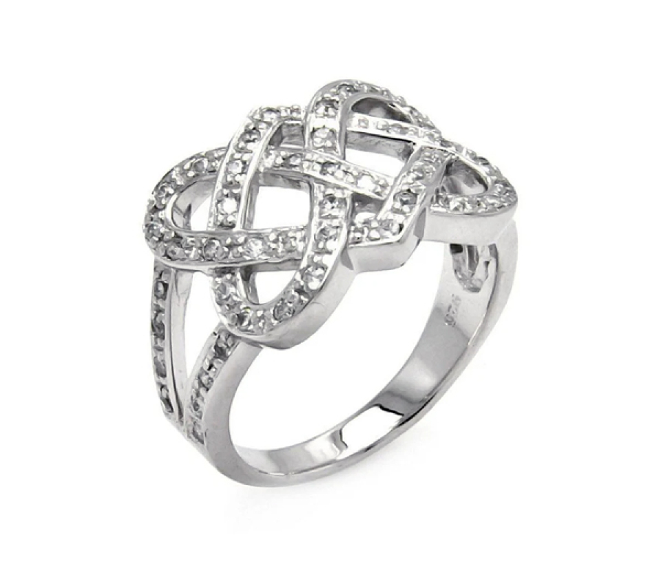 BAGUE DAME DOUBLE INFINI EN ARGENT RHODIÉ SERTIE DE CUBIQUES ZIRCONIAS - SP STR00258/5 - BIJOUX D'IMPORTATION BAGUE DAME DOUBLE INFINI EN ARGENT RHODIÉ SERTIE DE CUBIQUES ZIRCONIAS - SP STR00258/5 - BIJOUX D'IMPORTATION