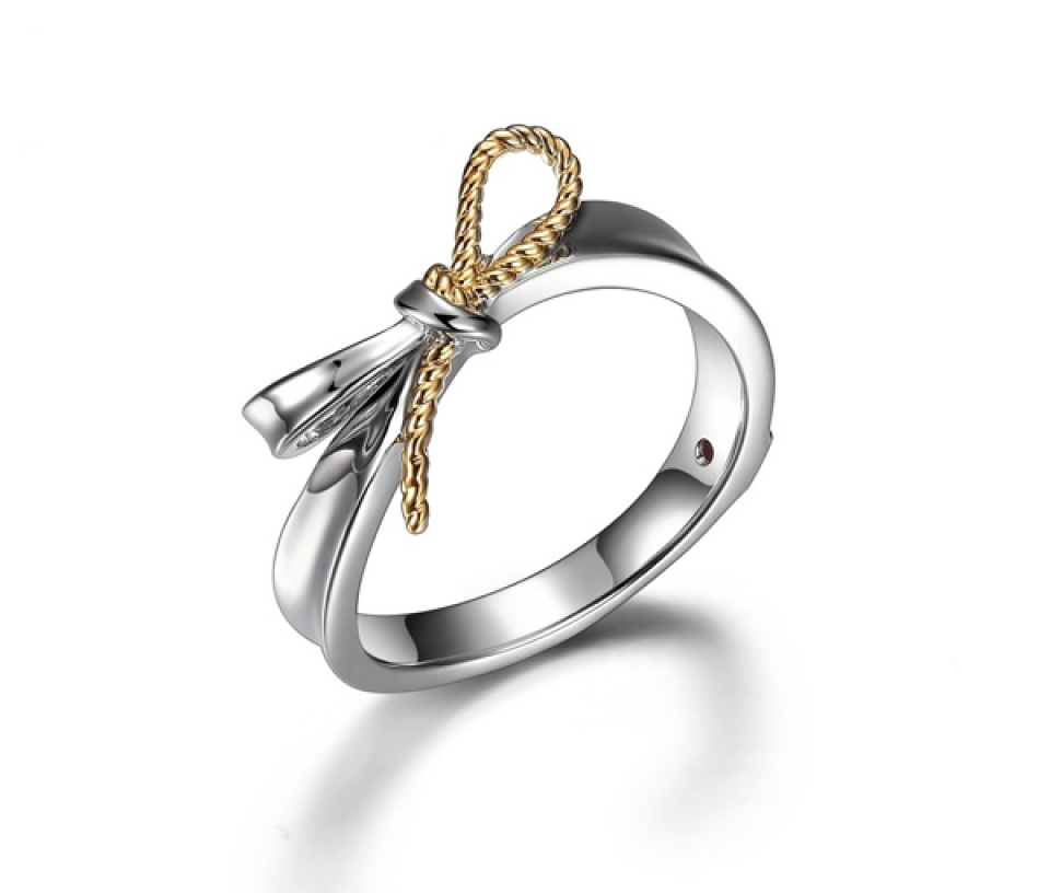 BAGUE D.ARGENT 2T RUBAN BAGUE D.ARGENT 2T RUBAN