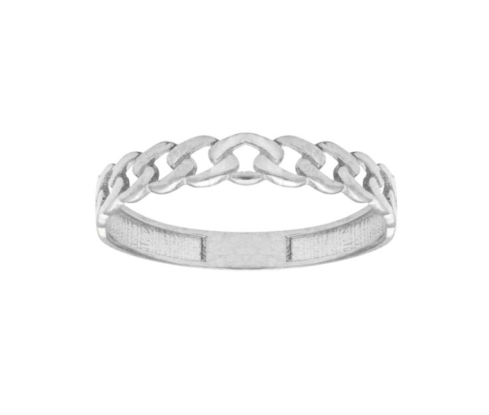 BAGUE CHAINETTE EN OR BLANC À MAILLE MIAMI CUBAINE - CB RWD38345 - CBE BAGUE CHAINETTE EN OR BLANC À MAILLE MIAMI CUBAINE - CB RWD38345 - CBE