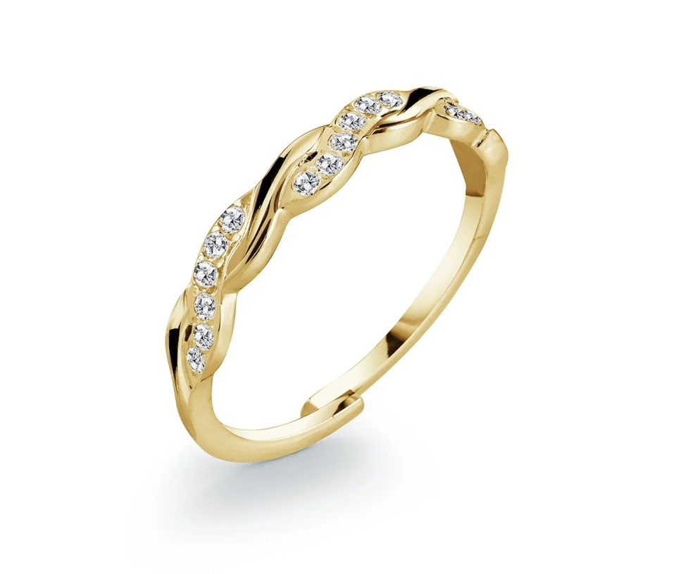BAGUE AJUSTABLE TWIST AVEC CZ BAGUE AJUSTABLE TWIST AVEC CZ