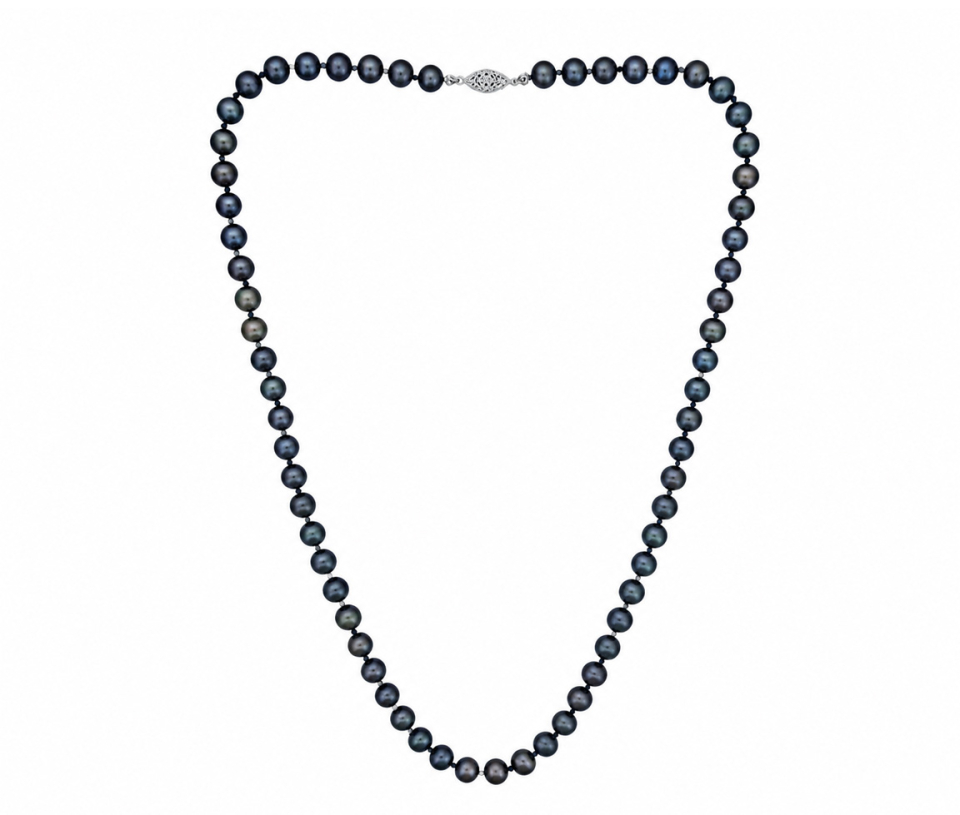 COLLIER AVEC PERLES D'EAU DOUCE TEINTÉES COLLIER AVEC PERLES D'EAU DOUCE TEINTÉES
