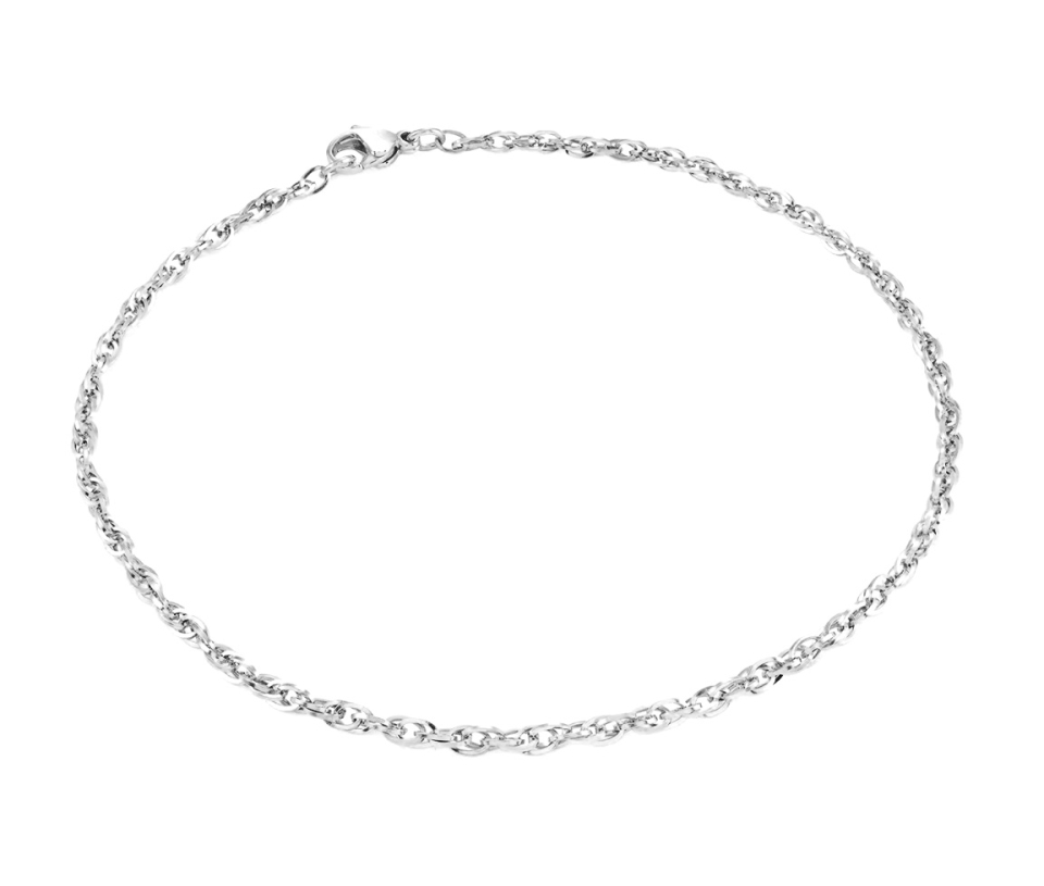 CHAINE DE CHEVILLE EN ACIER À MAILLE OLYMPIQUE CHAINE DE CHEVILLE EN ACIER À MAILLE OLYMPIQUE