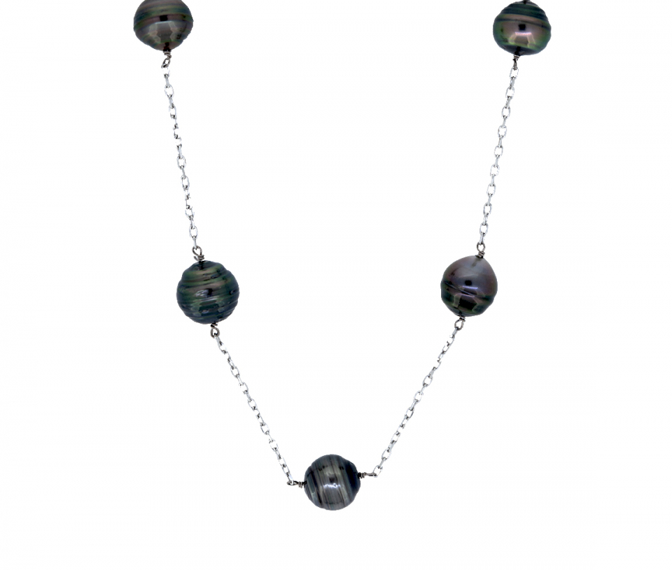 COLLIER 14K BL. P.TAHITI BAROC 10-10.5MM - CG VT34825 18 - PERLE D'IMPORTATION COLLIER 14K BL. P.TAHITI BAROC 10-10.5MM - CG VT34825 18 - PERLE D'IMPORTATION