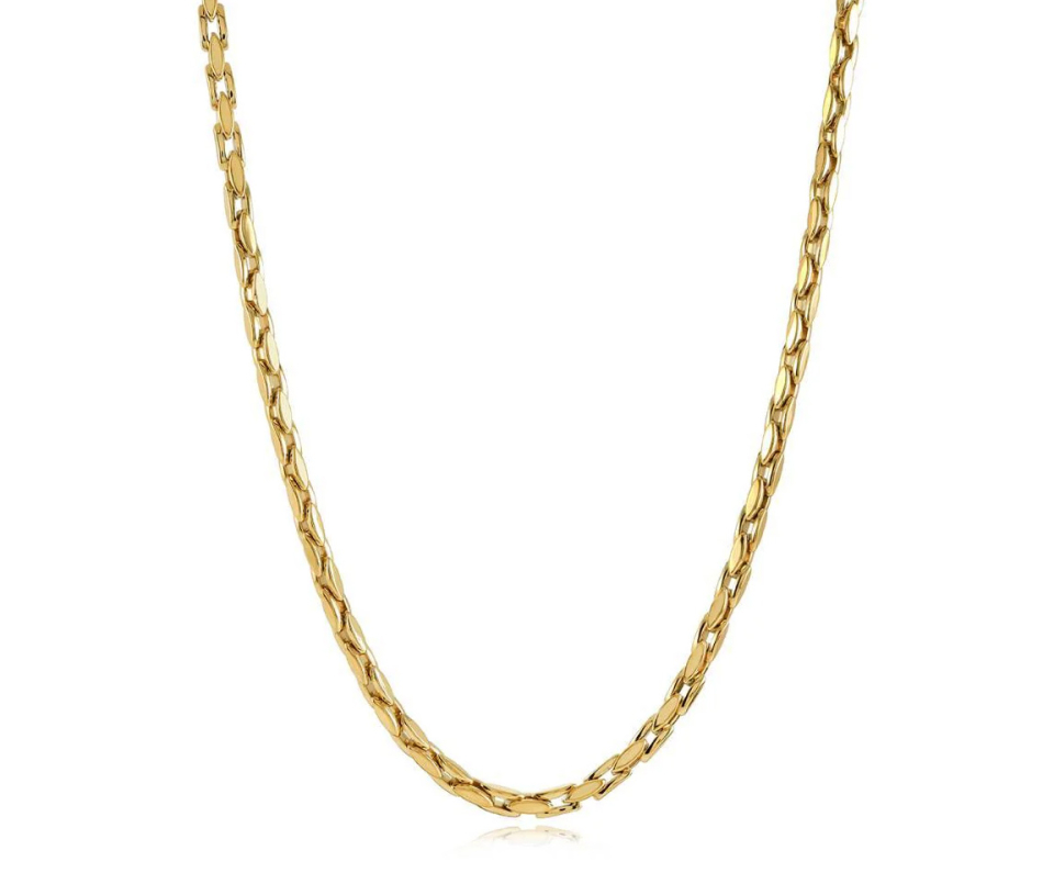 CHAINE EN ACIER/PVD OR À MAILLE OVALE PLATE CHAINE EN ACIER/PVD OR À MAILLE OVALE PLATE