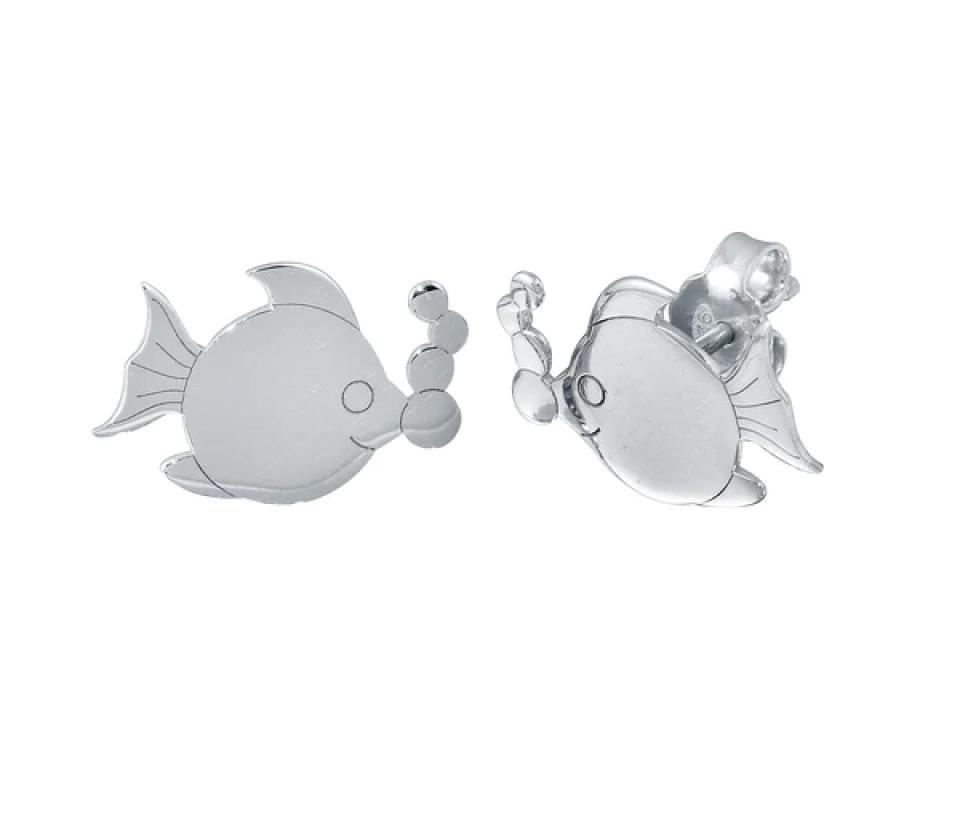 BOUCLES POISSDONS BULLES EN ARGENT RHODIÉ BOUCLES POISSDONS BULLES EN ARGENT RHODIÉ