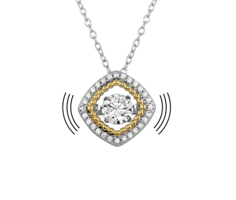 PENDENTIF EN ARGENT RHODIÉ/PVD OR SERTI D'UN CUBIQUE ZIRCONIA DANSANT ET DE CUBIQUES ZIRCONIAS - SP STP01659 - BIJOUX D'IMPORTATION PENDENTIF EN ARGENT RHODIÉ/PVD OR SERTI D'UN CUBIQUE ZIRCONIA DANSANT ET DE CUBIQUES ZIRCONIAS - SP STP01659 - BIJOUX D'IMPORTATION