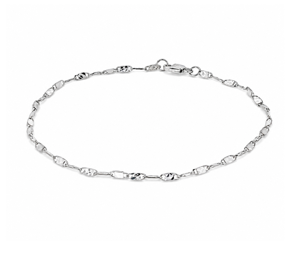 BRACELET À MAILLE PLAQUE TAILLÉE DIAMANT BRACELET À MAILLE PLAQUE TAILLÉE DIAMANT