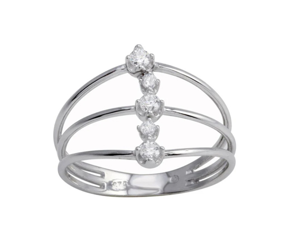 BAGUE 3 RANGS EN ARGENT RHODIÉ SERTIE DE CUBIQUES ZIRCONIAS - SP BGR01277/5 - BIJOUX D'IMPORTATION BAGUE 3 RANGS EN ARGENT RHODIÉ SERTIE DE CUBIQUES ZIRCONIAS - SP BGR01277/5 - BIJOUX D'IMPORTATION