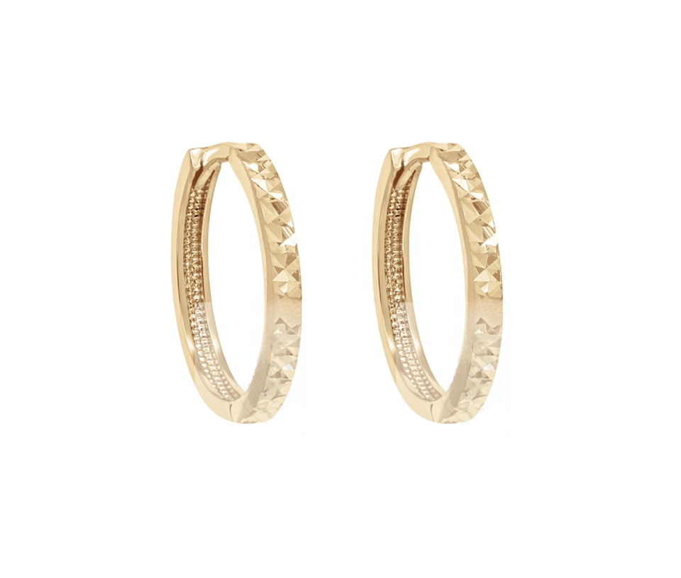 BOUCLES HUGGIES EN OR JAUNE TAILLÉES DIAMANT - CB EYD320227 - CBE BOUCLES HUGGIES EN OR JAUNE TAILLÉES DIAMANT - CB EYD320227 - CBE