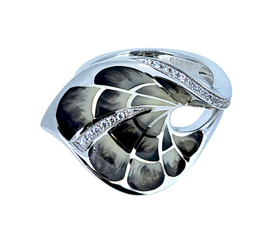 BAGUE EN ARGENT RHODIÉ ET RÉSINE SERTIE DE CUBIQUES ZIRCONIAS - SJ RES08/6 - BIJOUTERIE SUISSE INC. BAGUE EN ARGENT RHODIÉ ET RÉSINE SERTIE DE CUBIQUES ZIRCONIAS - SJ RES08/6 - BIJOUTERIE SUISSE INC.