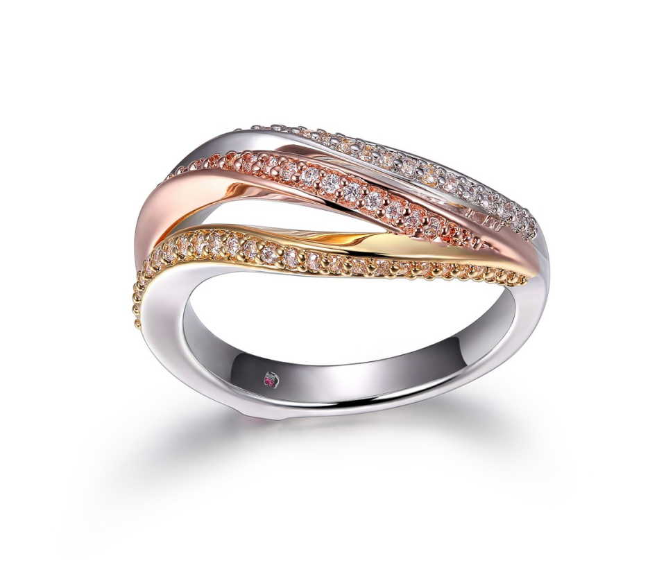 BAGUE ELLE EN ARGENT RHODIÉ 3 TONS SERTIE DE CUBIQUES ZIRCONIAS - PJ R4LA6W00AC - ELLE BAGUE ELLE EN ARGENT RHODIÉ 3 TONS SERTIE DE CUBIQUES ZIRCONIAS - PJ R4LA6W00AC - ELLE