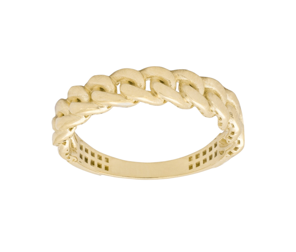 BAGUE CHAINETTE EN OR À MAILLE MIAMI CUBAINE - CB RYA43791 - CBE BAGUE CHAINETTE EN OR À MAILLE MIAMI CUBAINE - CB RYA43791 - CBE
