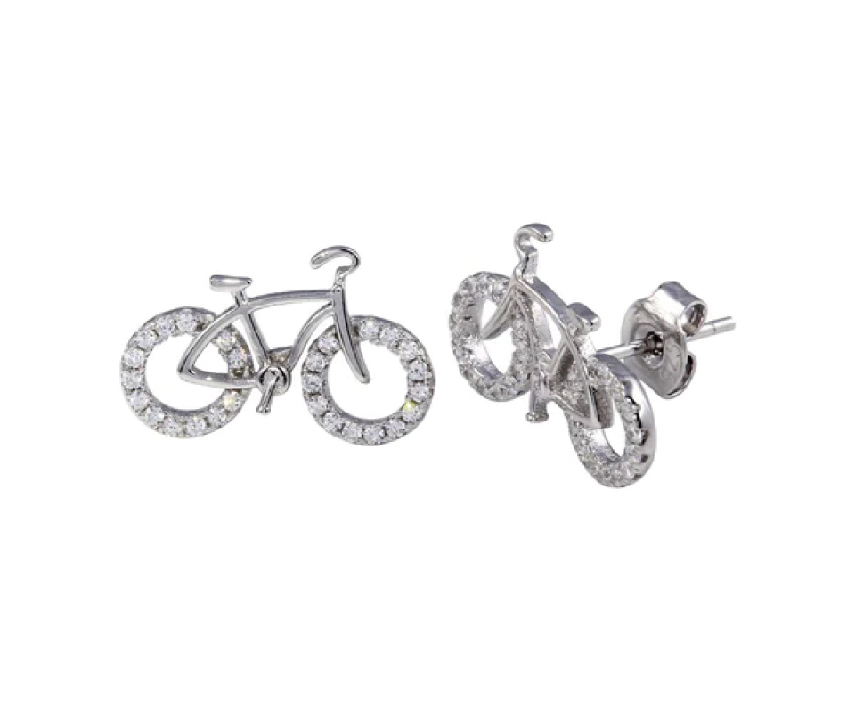BOUCLES VÉLO EN ARGENT RHODIÉ SERTIES DE CUBIQUES ZIRCONIAS BOUCLES VÉLO EN ARGENT RHODIÉ SERTIES DE CUBIQUES ZIRCONIAS