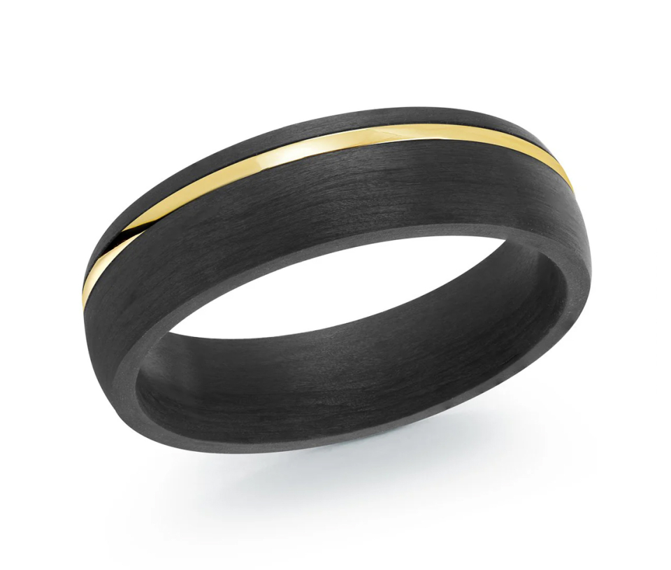 JONC EN FIBRE DE CARBONE AVEC LIGNE EN ACIER PVD OR - IG CF8/7 - ITALGEM JONC EN FIBRE DE CARBONE AVEC LIGNE EN ACIER PVD OR - IG CF8/7 - ITALGEM