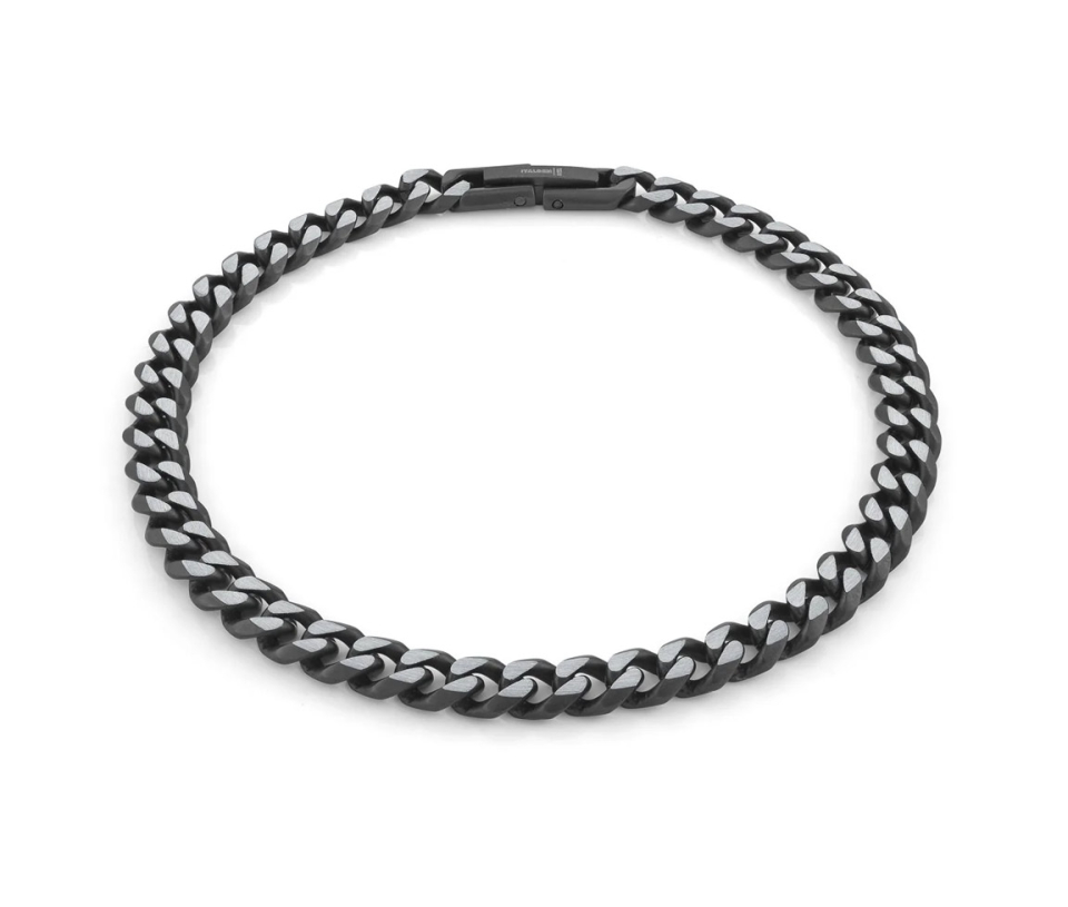 BRACELET EN ACIER/PVD NOIR À MAILLE GOURMETTE - IG SMB511 - ITALGEM BRACELET EN ACIER/PVD NOIR À MAILLE GOURMETTE - IG SMB511 - ITALGEM