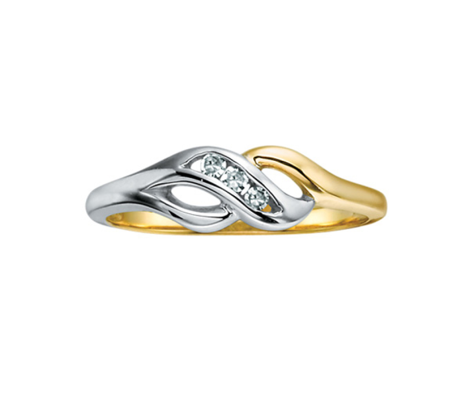 BAGUE EN OR 10K SERTIE DE DIAMANTS - CR DA210YW - BIJOUX CANADIEN BAGUE EN OR 10K SERTIE DE DIAMANTS - CR DA210YW - BIJOUX CANADIEN