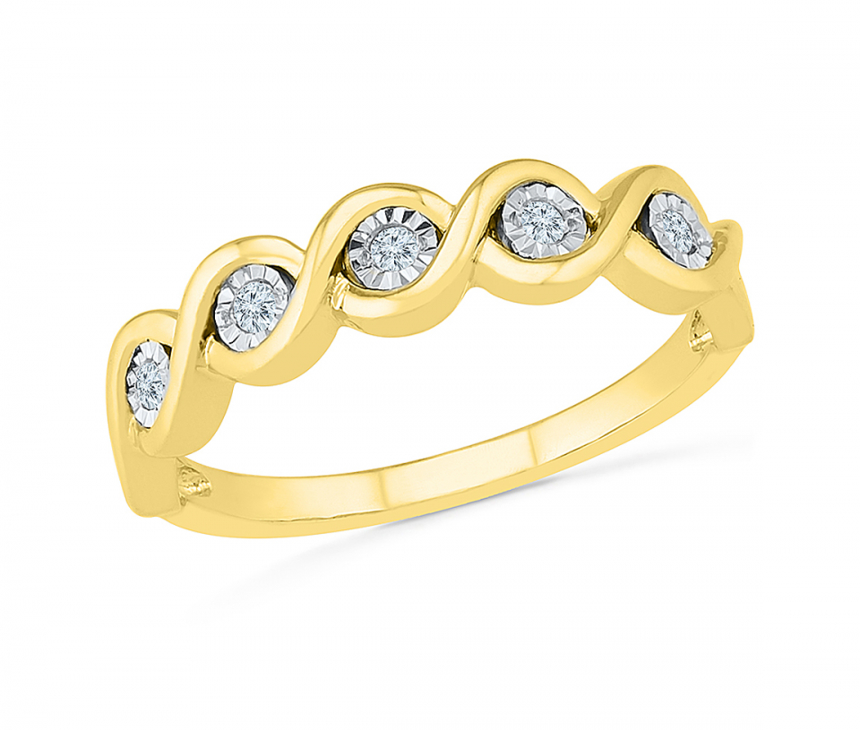 BAGUE EN OR 10K JAUNE OU BLANC SERTIE DE DIAMANTS - SK R32952Y10 - BIJOUX D'IMPORTATION BAGUE EN OR 10K JAUNE OU BLANC SERTIE DE DIAMANTS - SK R32952Y10 - BIJOUX D'IMPORTATION